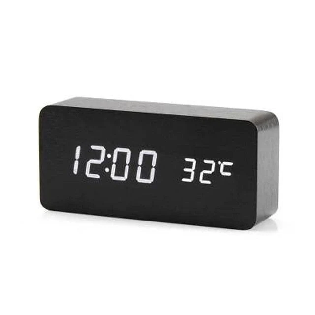 Minimalistischer Digitaler LED-Wecker mit Sprachsteuerung
