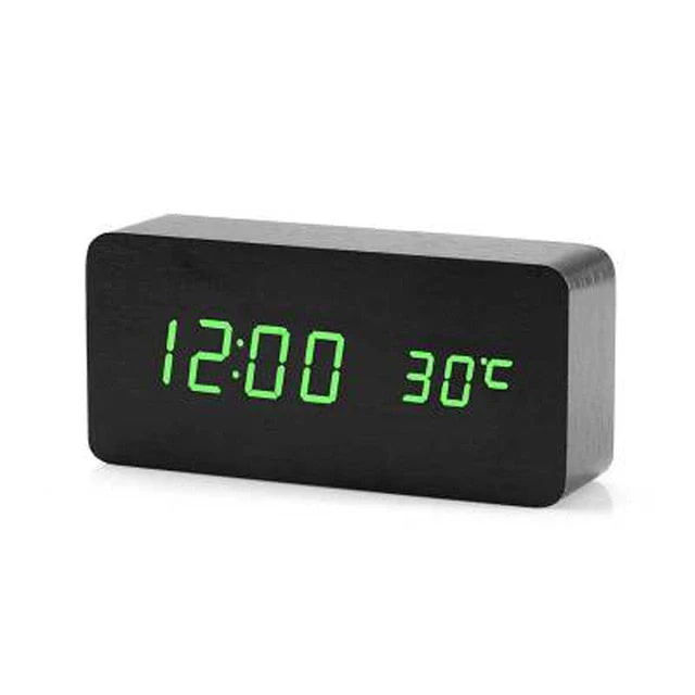 Minimalistischer Digitaler LED-Wecker mit Sprachsteuerung