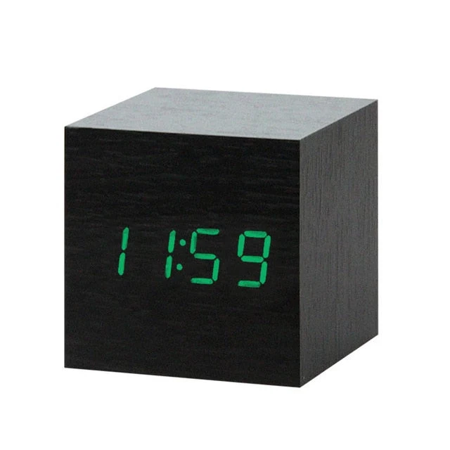 Minimalistischer Digitaler LED-Wecker mit Sprachsteuerung