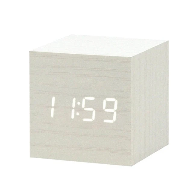 Minimalistischer Digitaler LED-Wecker mit Sprachsteuerung