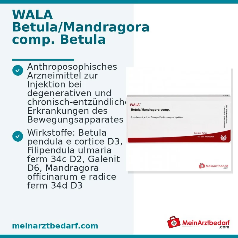 WALA Betula/Mandragora comp. Ampullen, 10 x 1 ml