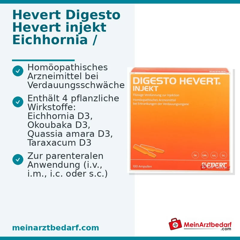 Hevert Digesto injekt Ampullen, 100 Stück à 2 ml