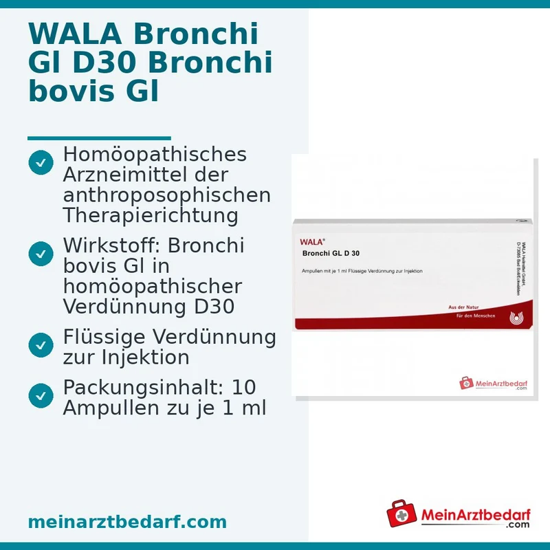 WALA Bronchi Gl D30 Bronchi bovis Gl Ampullen, 10 Stück