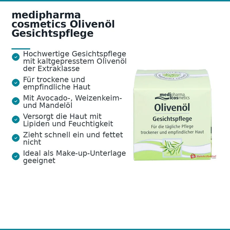 medipharma cosmetics Olivenöl Gesichtspflege Creme, 50 ml