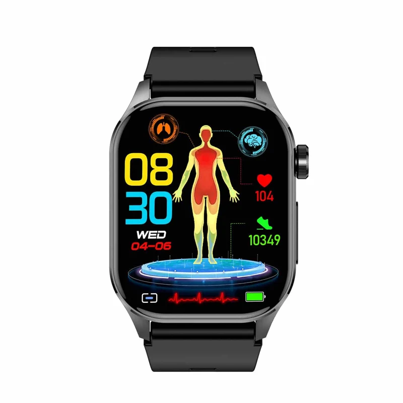 Smartwatch mit ECG - Blutzucker- & Blutdruckmonitor | HealthSync