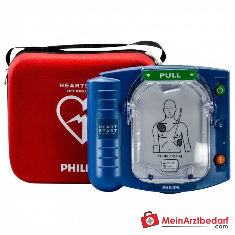 Philips HeartStart FRx Defibrillator halbautomatisch inkl. SMART Pads II und Tasche