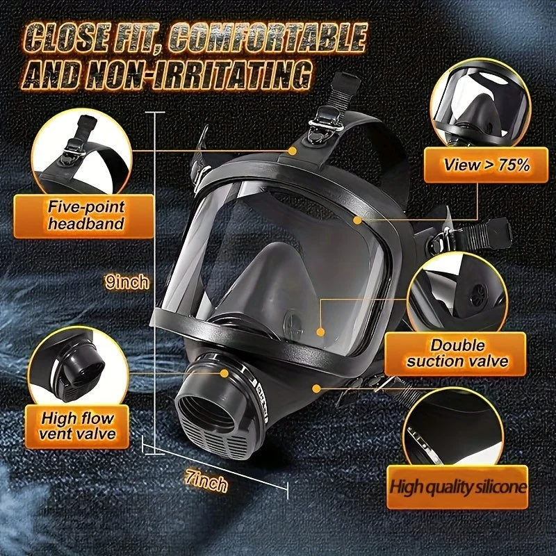 Taktisches Vollgesichtsgasmasker - 40mm Filter