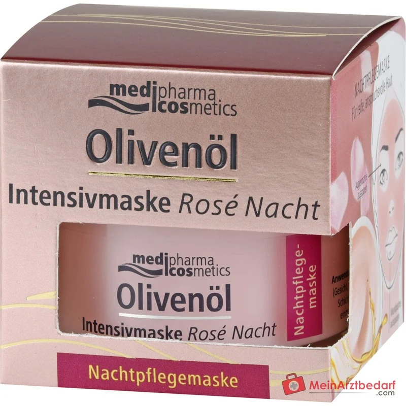 medipharma cosmetics Olivenöl Intensivmaske Rosé Nacht, 50 ml