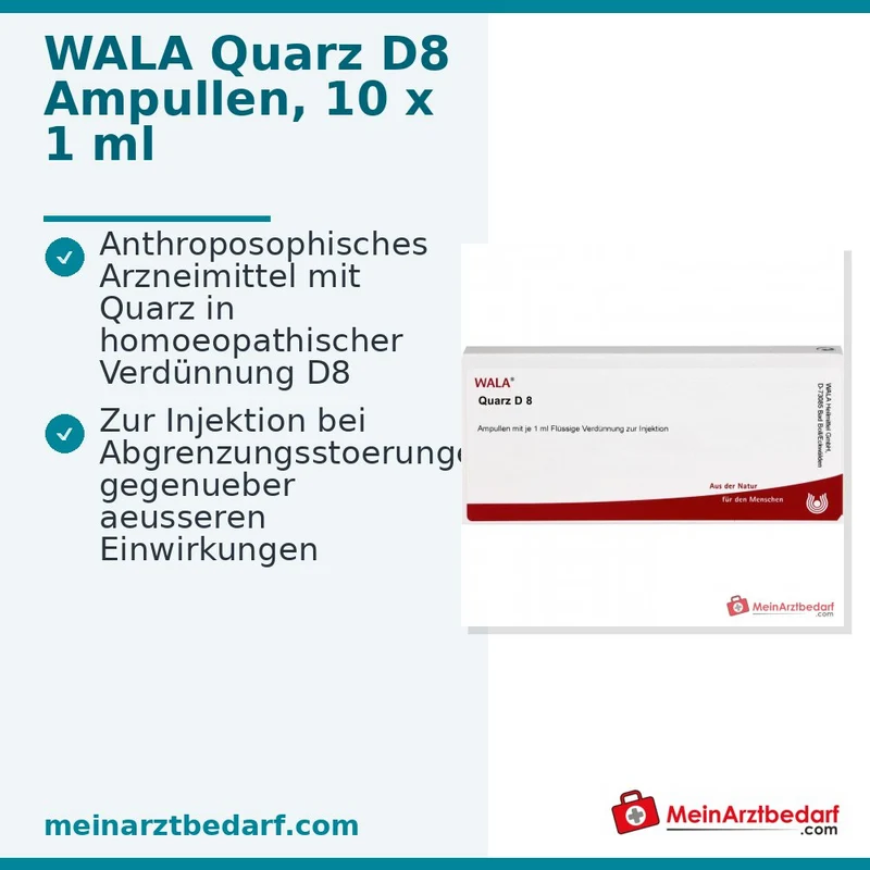 WALA Quarz D8 Ampullen, 10 x 1 ml