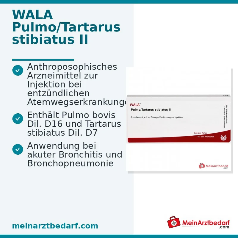 WALA Pulmo/Tartarus stibiatus II Ampullen, 10 x 1 ml