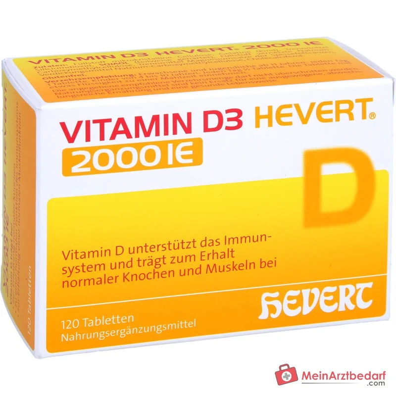 Hevert Vitamin D3 2000 IE Cholecalciferol Tabletten, 120 St.
