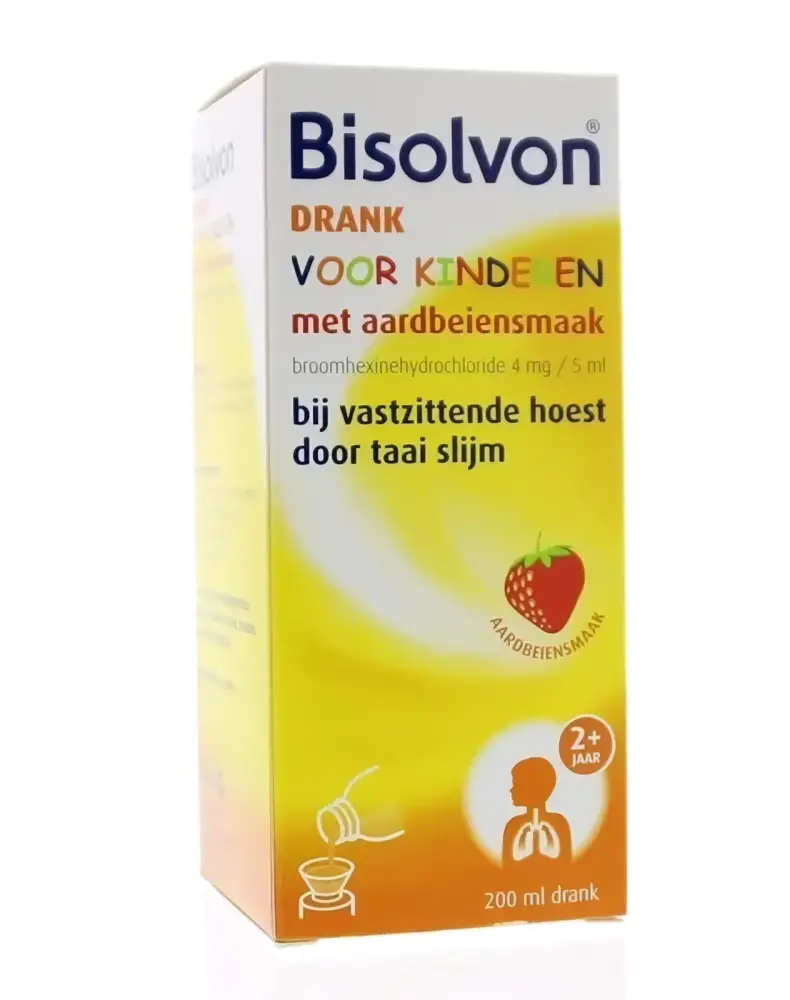 Bisolvon Drank kind - aardbei - 200 ml