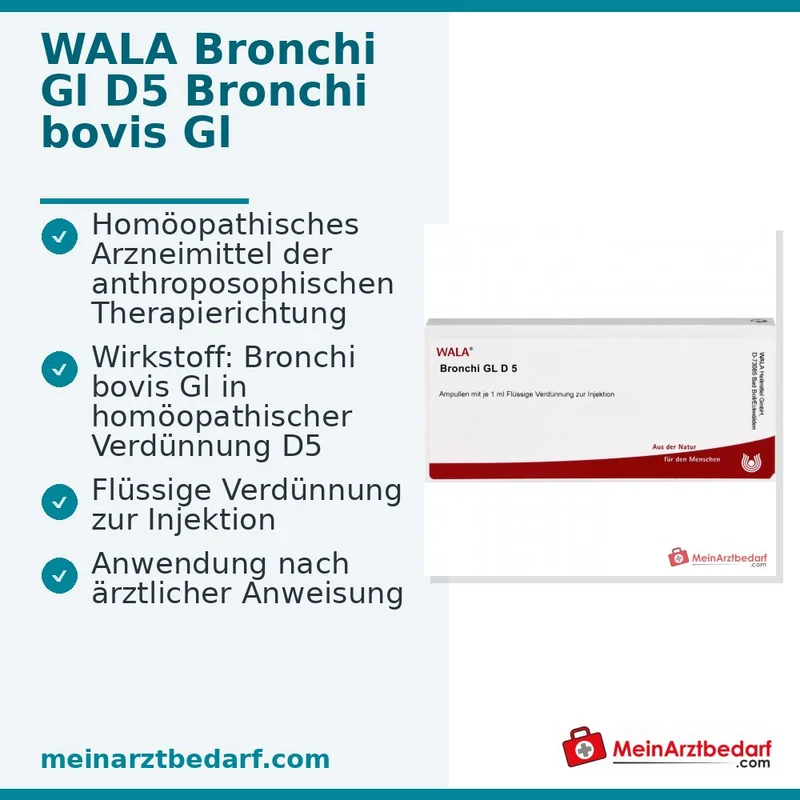 WALA Bronchi Gl D5 Bronchi bovis Gl Ampullen, 10 x 1 ml