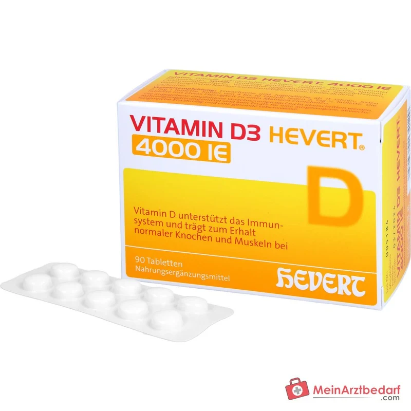 Hevert Vitamin D3 Cholecalciferol Tabletten 4000 IE, 90 St.