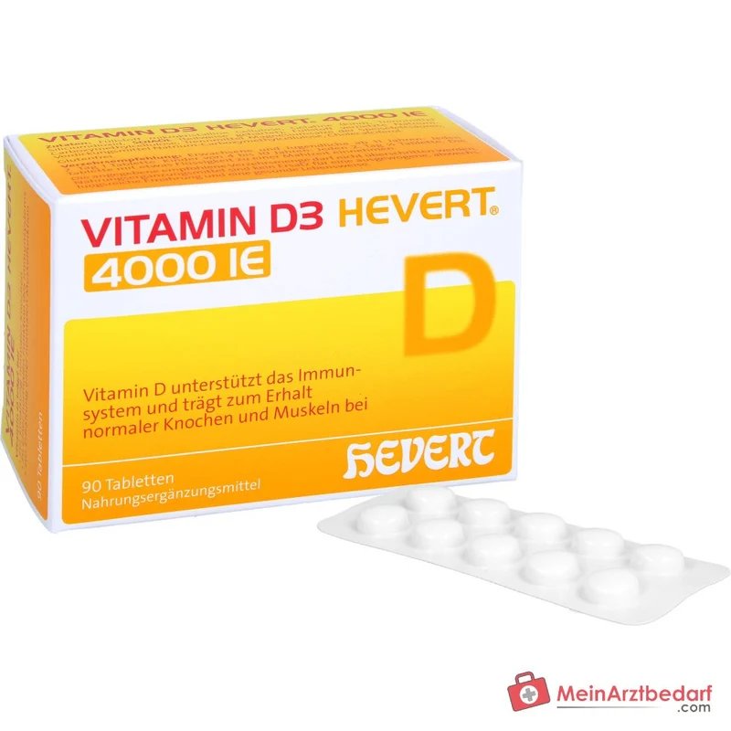 Hevert Vitamin D3 Cholecalciferol Tabletten 4000 IE, 90 St.