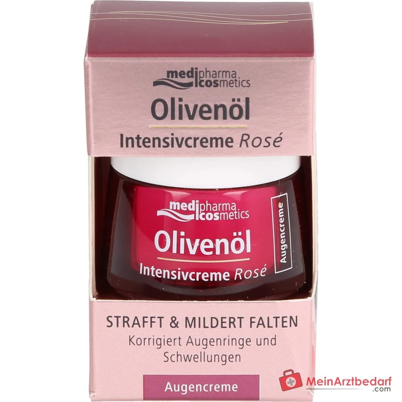 medipharma cosmetics Olivenöl Intensivcreme Rosé Augencreme, 15 ml