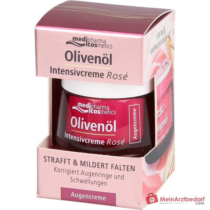 medipharma cosmetics Olivenöl Intensivcreme Rosé Augencreme, 15 ml