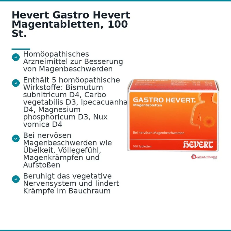 Hevert Gastro Magentabletten, 100 St.