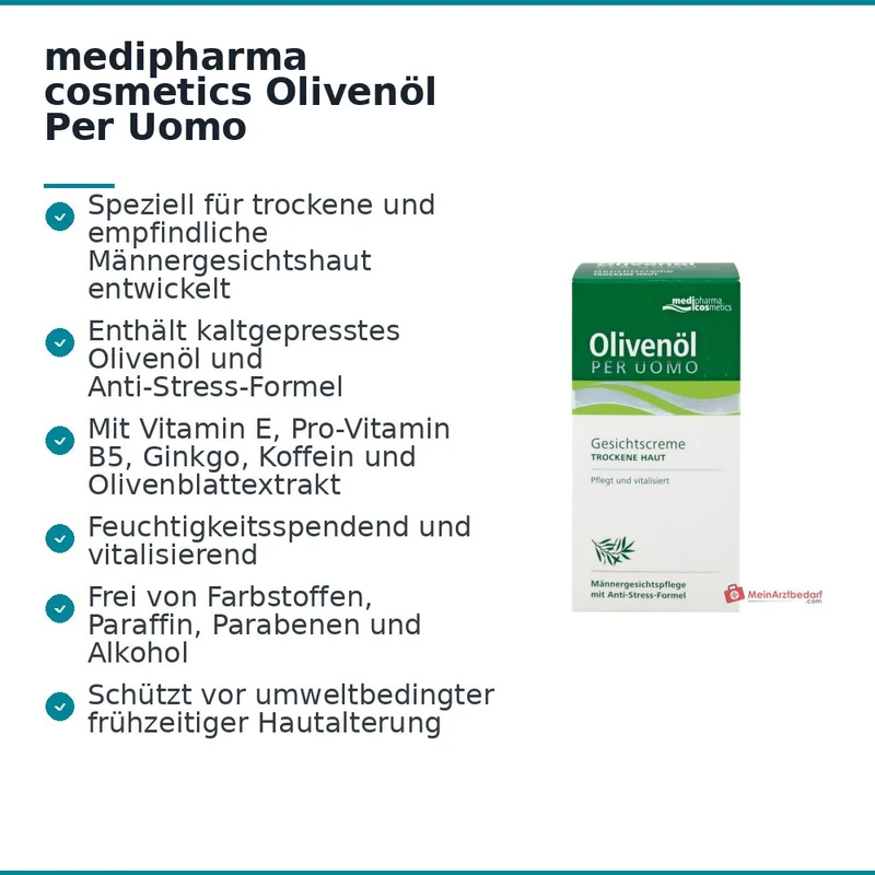 medipharma cosmetics Olivenöl Per Uomo Gesichtscreme, 50 ml