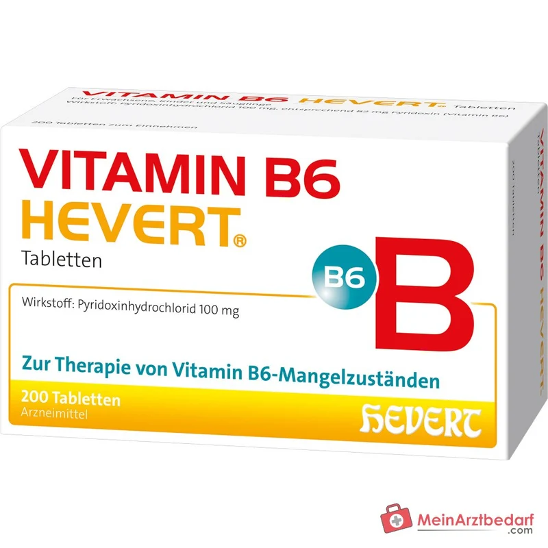 Hevert Vitamin B6 Pyridoxinhydrochlorid Tabletten, 100 Stück