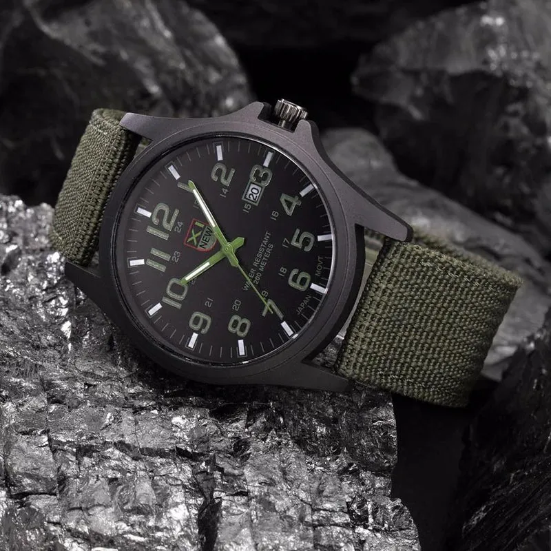 Herren Militär Luminous Armbanduhr mit Stoppuhr