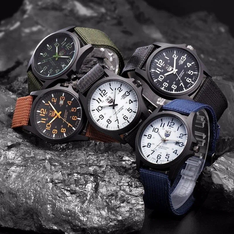 Herren Militär Luminous Armbanduhr mit Stoppuhr