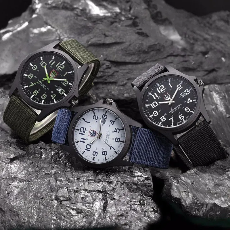 Herren Militär Luminous Armbanduhr mit Stoppuhr