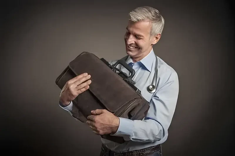 Dürasol Rusticana dokterstas de klassieker Groot 2 zijvakken geel