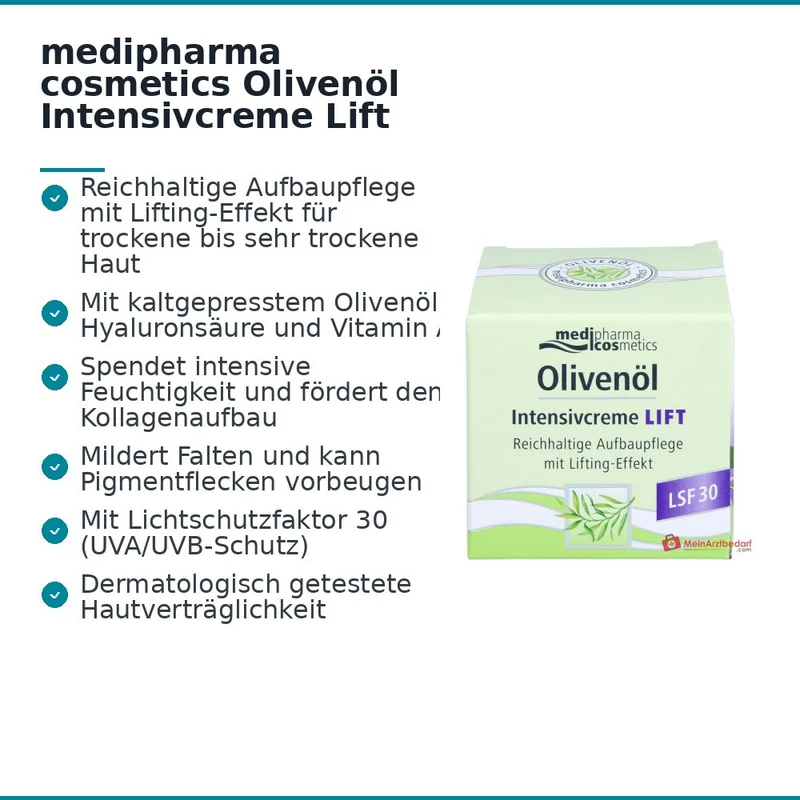 medipharma cosmetics Olivenöl Intensivcreme Lift LSF 30, 50 ml