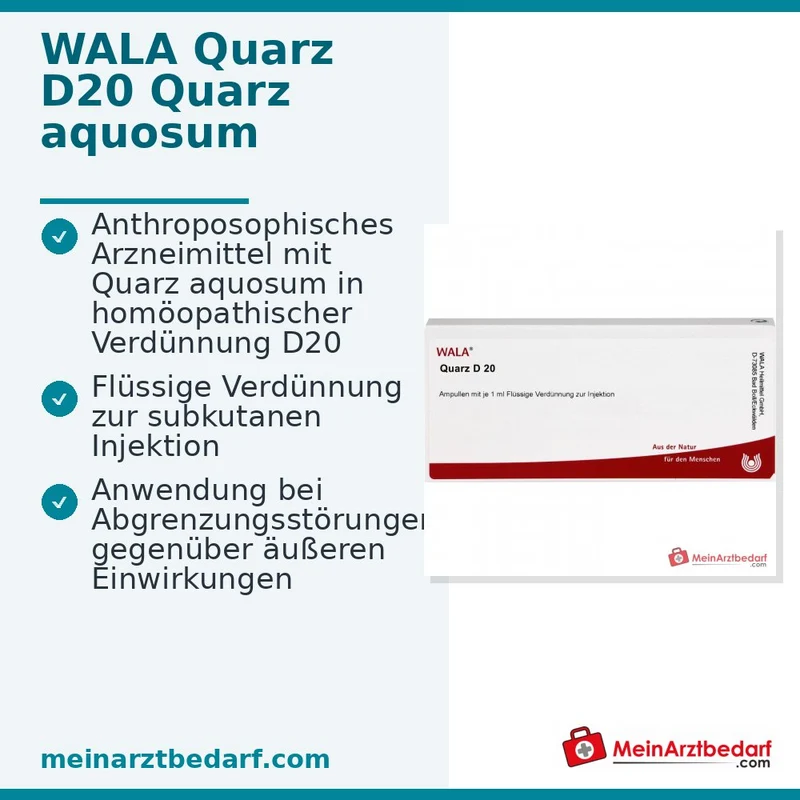 WALA Quarz D20 Quarz aquosum Ampullen, 10 x 1 ml