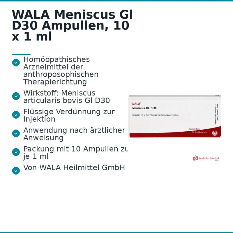 WALA Meniscus Gl D30 Ampullen, 10 x 1 ml