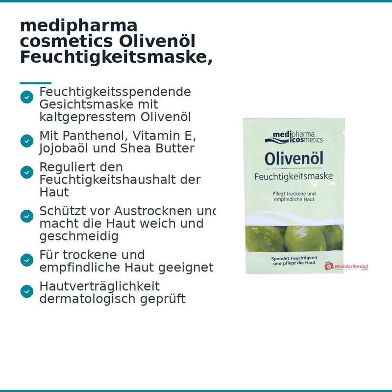 medipharma cosmetics Olivenöl Feuchtigkeitsmaske, 15 ml