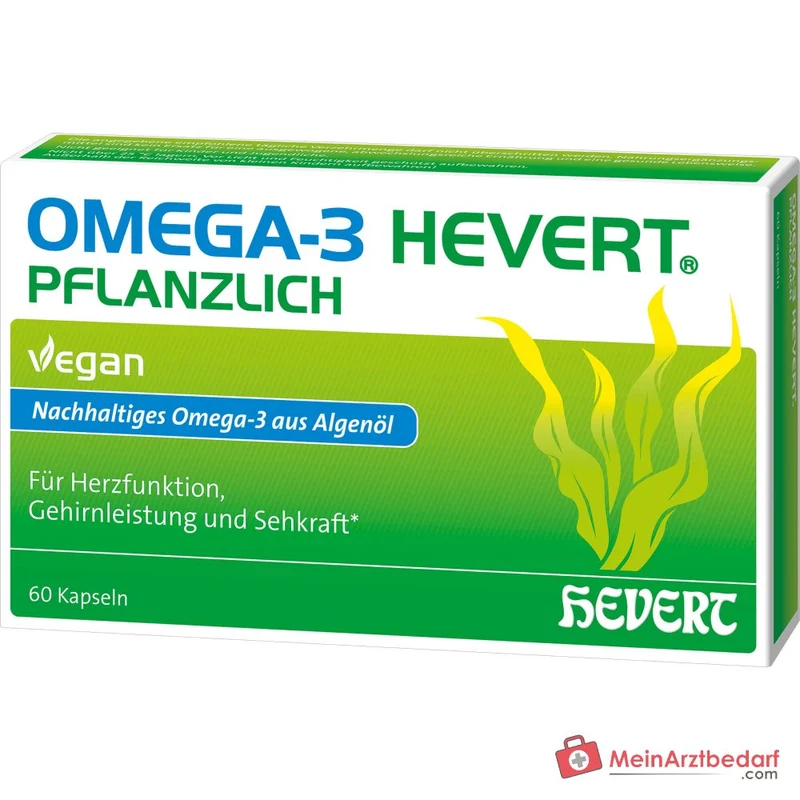 Hevert Omega-3 pflanzlich vegane Weichkapseln, 60 St.