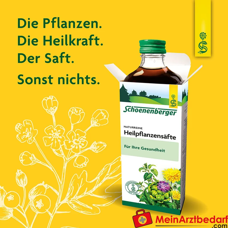 Schoenenberger Naturreiner Heilpflanzensaft Johanniskraut bei Nervenschäche & Nervosität, 200 ml