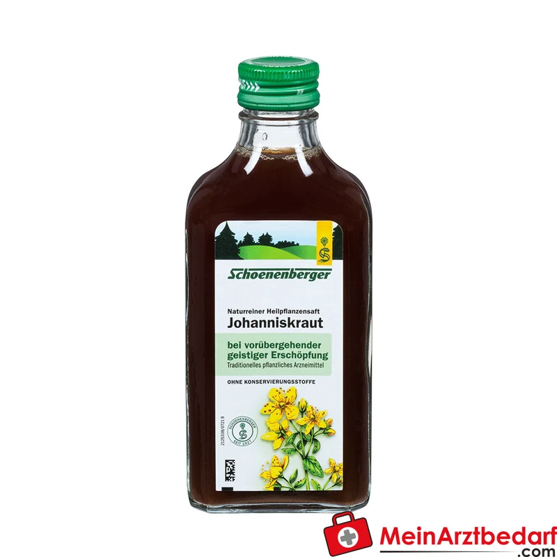 Schoenenberger Naturreiner Heilpflanzensaft Johanniskraut bei Nervenschäche & Nervosität, 200 ml