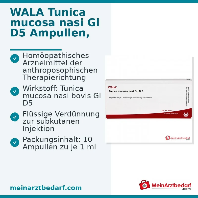 WALA Tunica mucosa nasi Gl D5 Ampullen, 10 x 1 ml