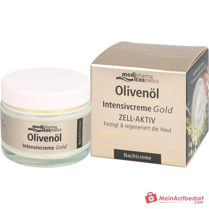 medipharma cosmetics Olivenöl Intensivcreme Gold Zell-Aktiv Nachtcreme, 50 ml