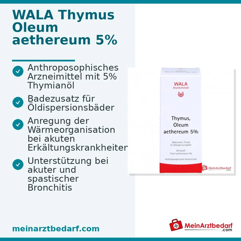 WALA Thymus Oleum aethereum 5% Thymianöl Badezusatz, 100 ml