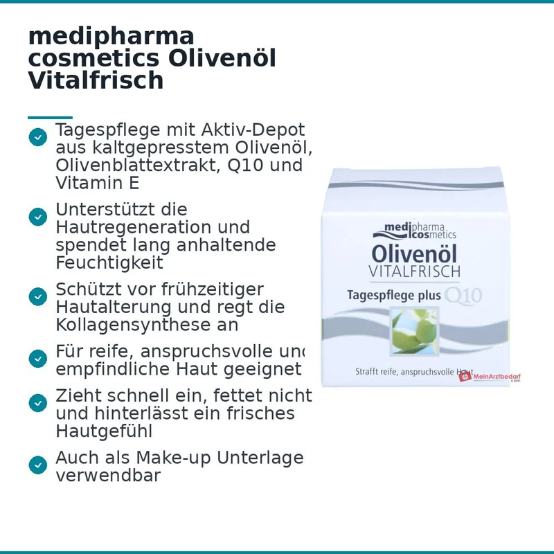 medipharma cosmetics Olivenöl Vitalfrisch Tagespflege Creme, 50 ml