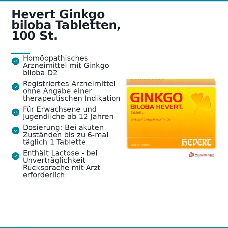 Hevert Ginkgo Biloba Tabletten, 100 St.