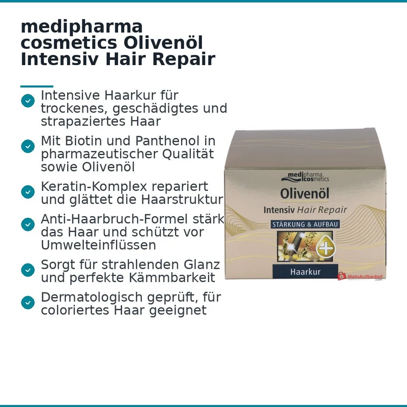 medipharma cosmetics Olivenöl Intensiv Hair Repair Kur, 250 ml