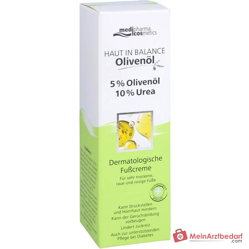 medipharma cosmetics Haut in Balance Olivenöl Dermatologische Fußcreme, 100 ml