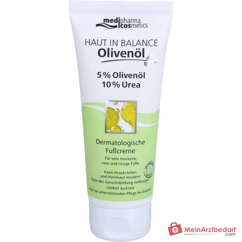 medipharma cosmetics Haut in Balance Olivenöl Dermatologische Fußcreme, 100 ml