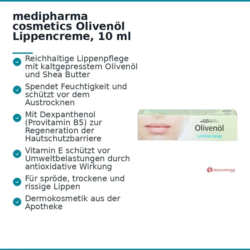 medipharma cosmetics Olivenöl Lippencreme, 10 ml