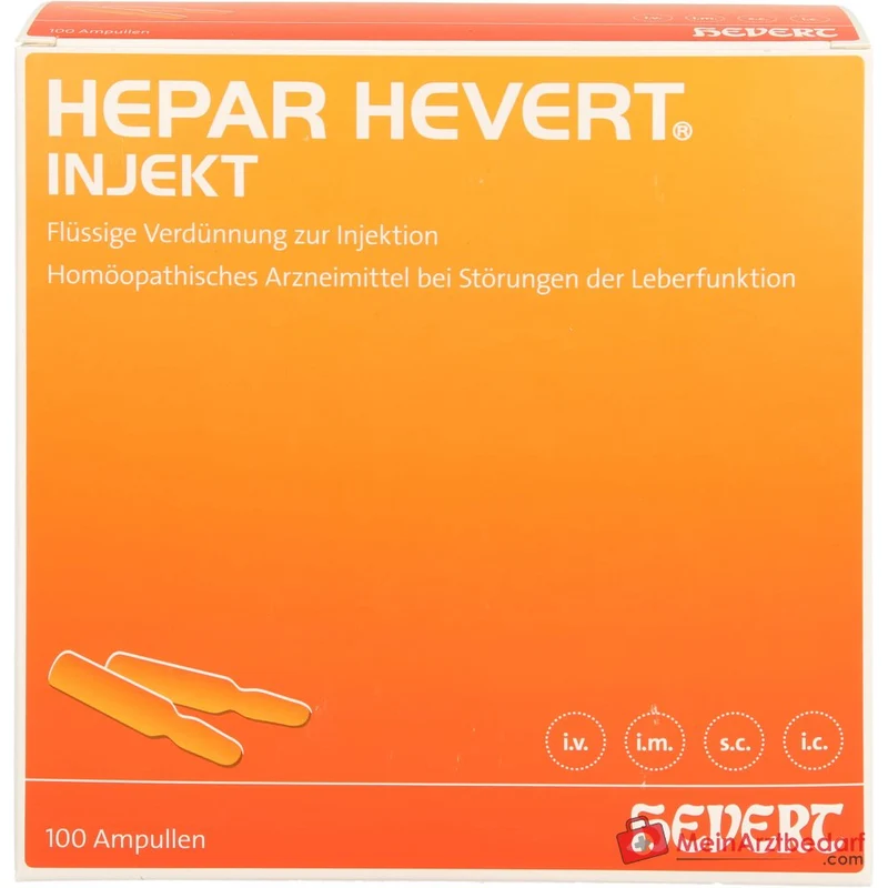 Hevert Hepar Injekt Ampullen, 100 Stück
