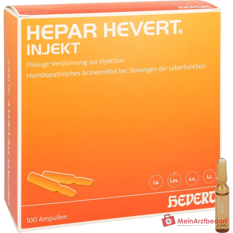 Hevert Hepar Injekt Ampullen, 100 Stück