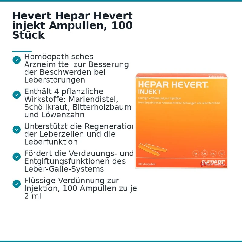 Hevert Hepar Injekt Ampullen, 100 Stück