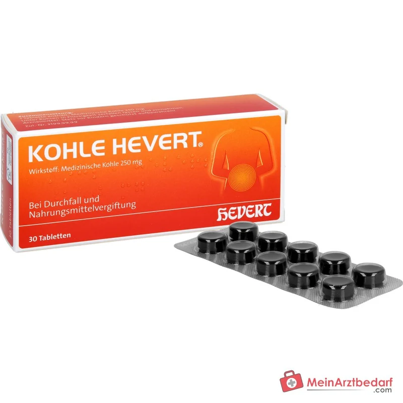 Hevert Kohle Tabletten, 30 St.