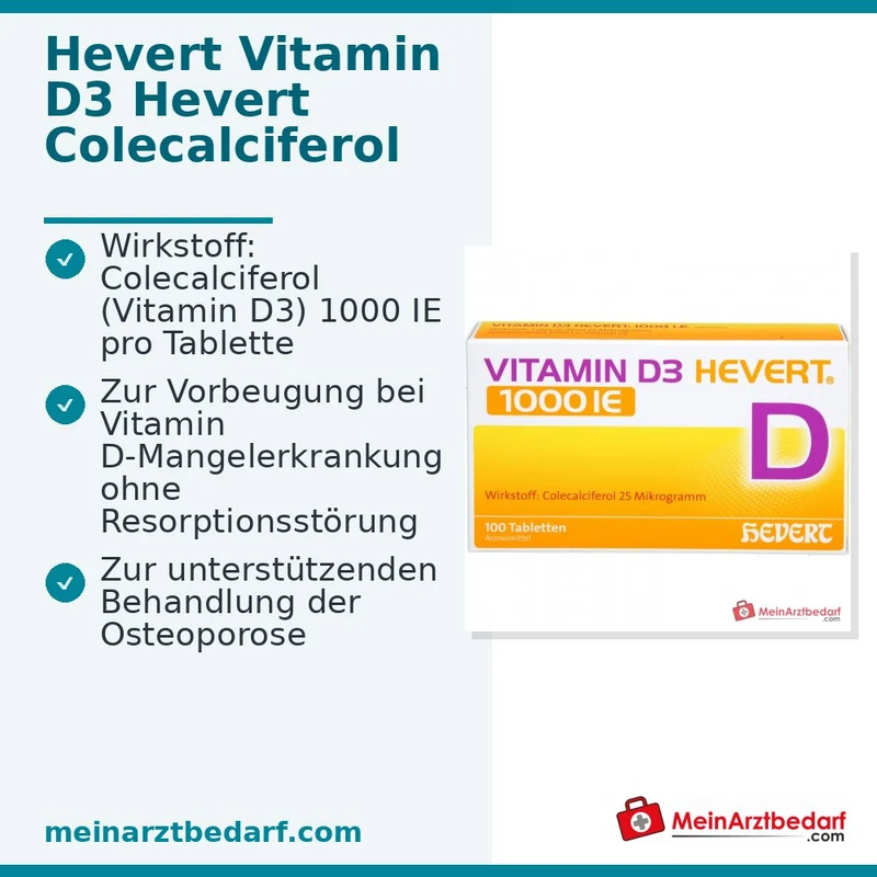 Hevert Vitamin D3 1000 IE Tabletten, 100 St.