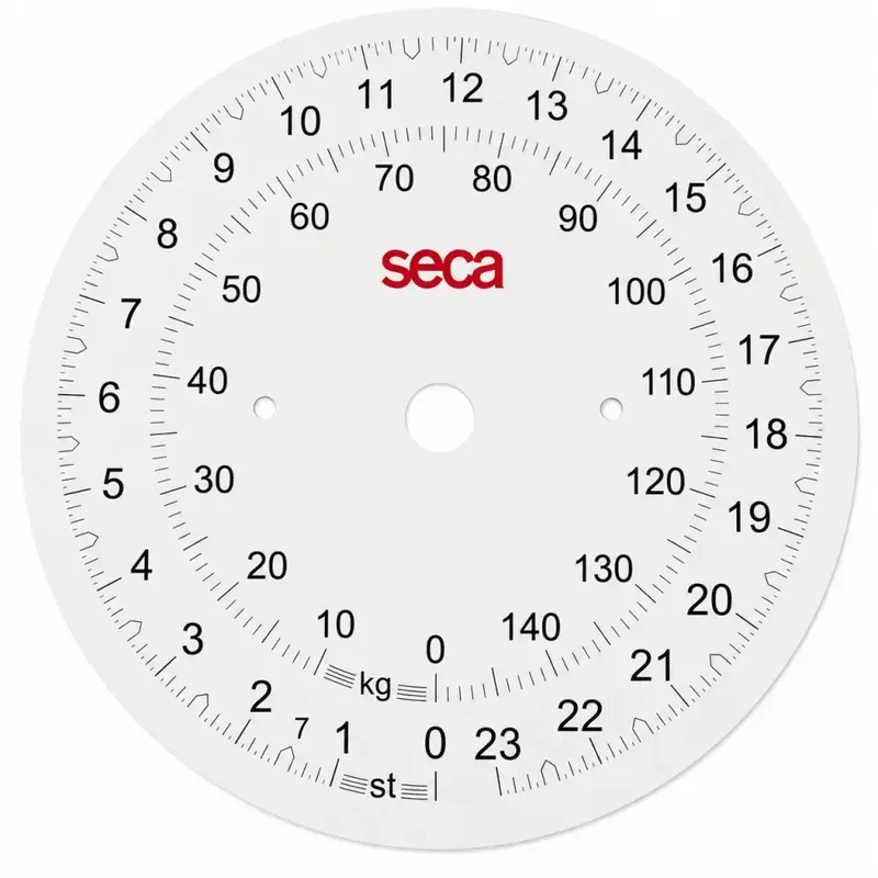 SECA wijzerplaat met KG- en LBS wit | Origineel SECA onderdeel